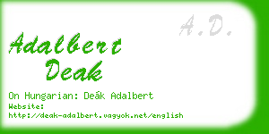 adalbert deak business card
