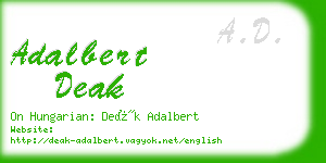 adalbert deak business card
